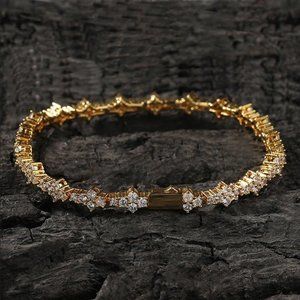 14K Gold Mens 2ct Diamond Chain Bracelet New 14 K Silver Guys 7" 8" Size Jewelry